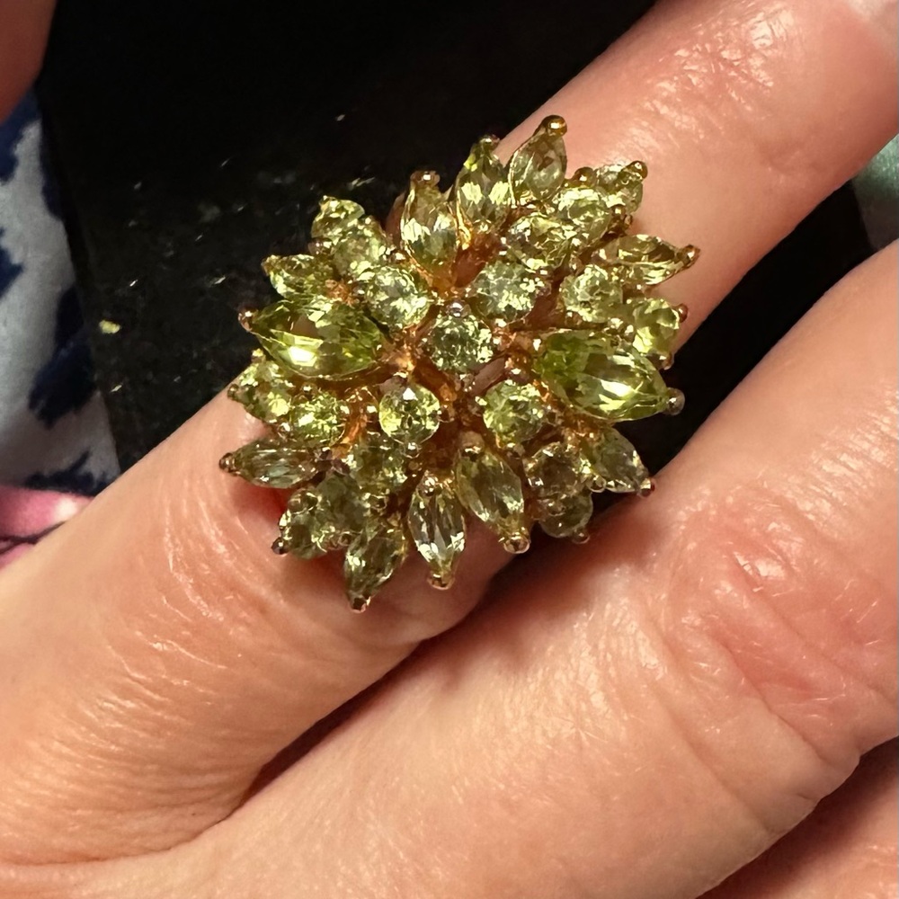 Natural Peridot Gemstone Ring